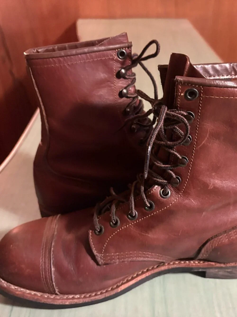 Mens Red Wing Indian Motorcycles Iron Ranger 4313 Cap Toe Boots Size 10 D